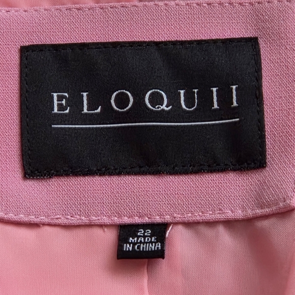ELOQUII Barbiecore Pink Double Breasted Longline Blazer 22 Plus - Picture 3 of 7